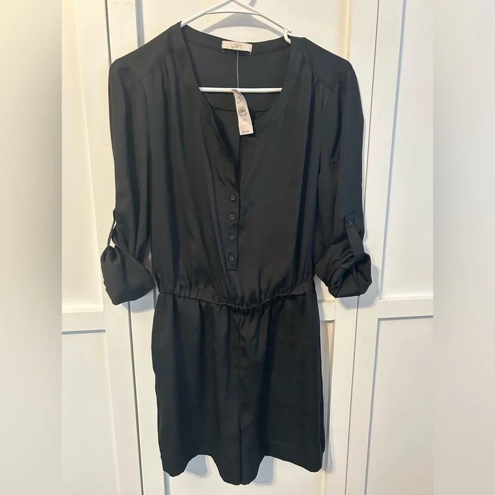 LOFT Black Romper NWT XS